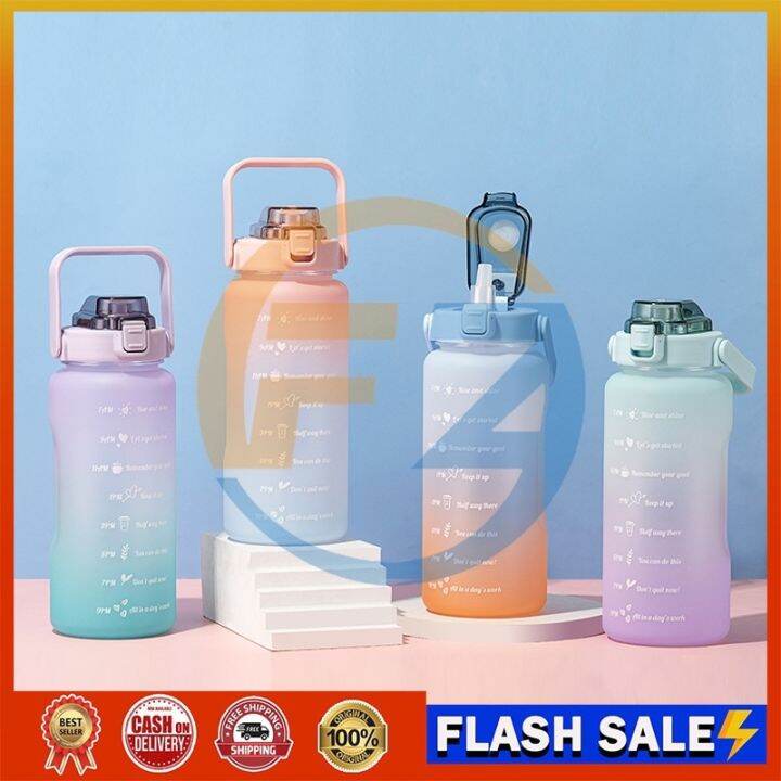 FZ 2 Liters Jumbo Pastel color Water Bottles Sports tumbler hydration ...