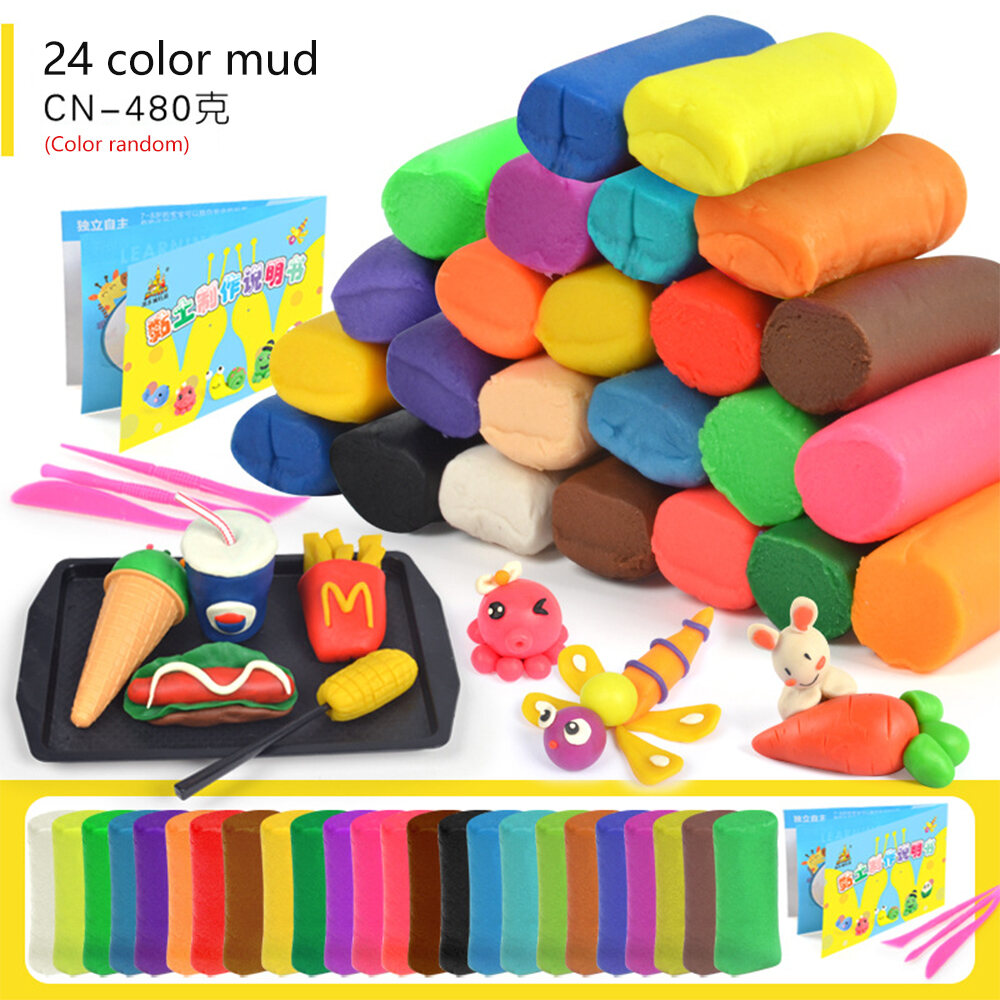 Intend Kitchen Playset Color Mud Play Dog Set Playthrough Set untuk kanak kanak Plastik Slime Set Main Makanan