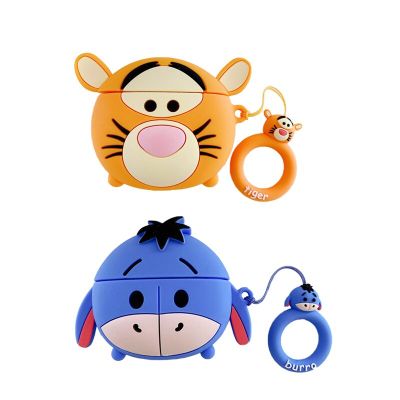 Cute Anime Eeyore Tiger For AirPods 1 2 Pro Case Cute s Silicone Headphone Cover For Air Pods Case Wireless Headset Cover funda Headphones Accessories