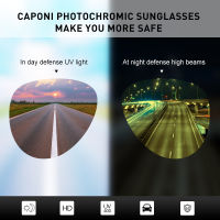 CAPONI Night Vision Fit Over Glasses For Frame Photochromic Men Sunglasses Outside Mopia Glasses Polarized Square Eyewear 3027