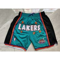 Hot Newest Top-quality New arrival 2022 2023 Newest shot goods Most popular 22/23 Top quality Ready Stock High quality pockets available new mens Los Angeles Lakers 96 ALL STAR LAKERS just don big logo embroidery basketball shorts pants green