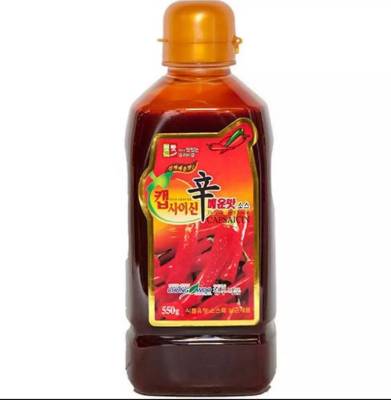 ซอสเผ็ดเกาหลีสำหรับปรุงอาหาร [original] 캡사이신소스 chungwoo capsaicin super hot &amp; spicy sauce 550g