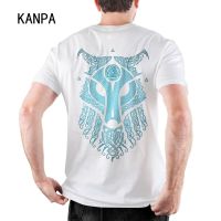 Latest Viking Symbol Men White Cotton T Shirts Man Novelty Graphic Tshirt Tee Male Clothing