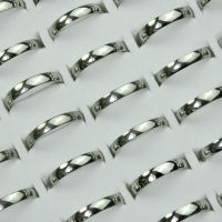 30pcs New Cheap Smooth Silver Plated Stainless Steel Rings for Women Men Fashion Jewelry Bulk Lots LR346 Free Shipping