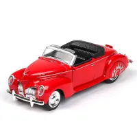 1:38รถรุ่น Lincoln Convertible Classic Car Alloy Car Model Simulation Sound And Light Pull Back Car Decoration Kids Toy Car