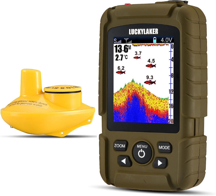 LUCKYLAKER Wireless Handheld Fish Finder Boat Portable Waterproof Depth