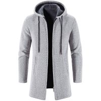 Mens Sweaters Coat Autumn Winter New Hot Warm Zipper Medium Long Cardigan Sweaters Man Casual Knitwear Sweatercoat mens clothes