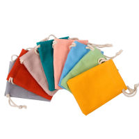 50pcsLot 10x15cm Shopping Bag Cotton Fabric Portable Plaid Grocery Bags Drawstring Pouches Travel Storage Bag Bag