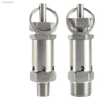 ❐♕▩ 1/4 3/8 1/2 BSPT Male 0.5 1 2 3 -10 Bar Adustable 304 Stainless Sanitary Spring Pressure Relief Safety Valve Air Compressor