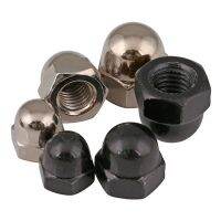 【CW】 Nickel Plated Black Carbon Steel Metric Thread Decorative Hexagon Domed Cover Cap Hex Acorn Nut M3 M4 M5 M6 M8 M10 M12