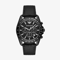 Emporio Armani นาฬิกาข้อมือผู้ชาย Sigma Black Dial Chronograph Black รุ่น AR6131