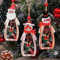Christmas Ornaments Xmas Tree Wooden Pendants Hanging Wood Craft Decorations For Home New Year DIY Decor 2024 Natal Kids Gifts Christmas Ornaments