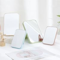 Makeup Mirror Folding Portable Small Vanity Mirrors Student Dormitory Desktop Square Colors Simple Luxurious One-sided Mirrors
