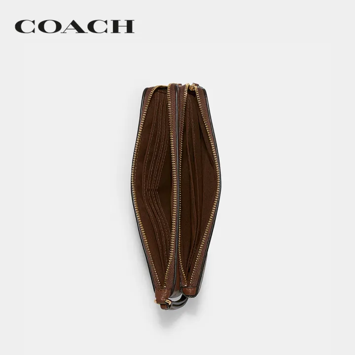 coach-กระเป๋าสตางค์ผู้หญิงรุ่น-double-zip-wallet-in-signature-canvas-สีครีม-c5576-ime74