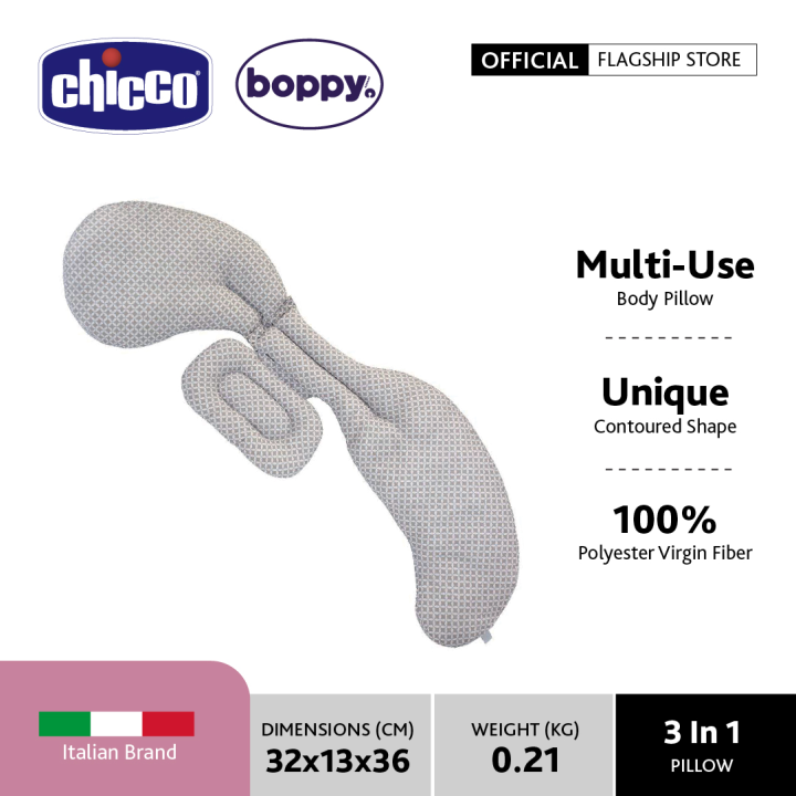 Chicco Boppy Multiuse Slipcovered Total Body Pillow 3in1 Pillow