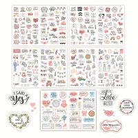 【CW】✾☇☞  266pcs Wedding Stickers Glitter Patterns Decals for Photo Album Scrapbook Thank You