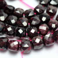 Meihan (1 strandset) Natural Mozambique Garnet 8mm Faceted Cube loose beads For DIY jewelry making design