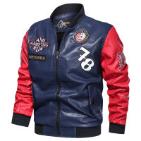 Mens Baseball Leather Jacket New Men Casual High Street Embroidery Uniform Jackets Coat Male Winter Bomber Coats Outerwear