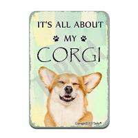 มันคือทั้งหมดที่เกี่ยวกับ Corgi ของฉันสัญลักษณ์ตกแต่งโลหะสไตล์วินเทจขนาด8X12นิ้วสำหรับห้องน้ำห้องครัวที่บ้านฟาร์มสวนโรงรถ0727