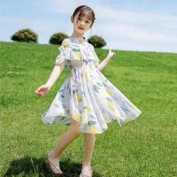 ZZOOI Girls Bohemia Dress Summer Kids Beach Dress For Girl Princess Chiffon Childrens Dresses Costume Teen Vestidos 6 8 9 10 12 Year