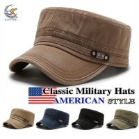 [05M4] หมวกแก๊ปทหาร Classic Vintage Flat American style หมวกแฟชั่นสวมใส่เท่ห์ไม่เหมือนใคร