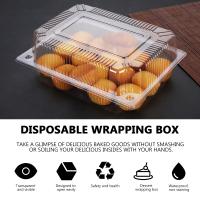 100pcs Disposable Dessert Packing Box Cake Box Transparent Dessert Packaging Box Dessert Box Transparent Pastry Packaging Box