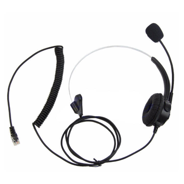 4Pin RJ11 Monaural Corded Operator Call Center Telephone Headset