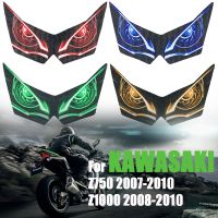 Motorcycle Headlight Decoration Sticker For KAWASAKI Z750 Z1000 Z 750 1000 3D Stickers Head Light Fairing Protection Decals 2010