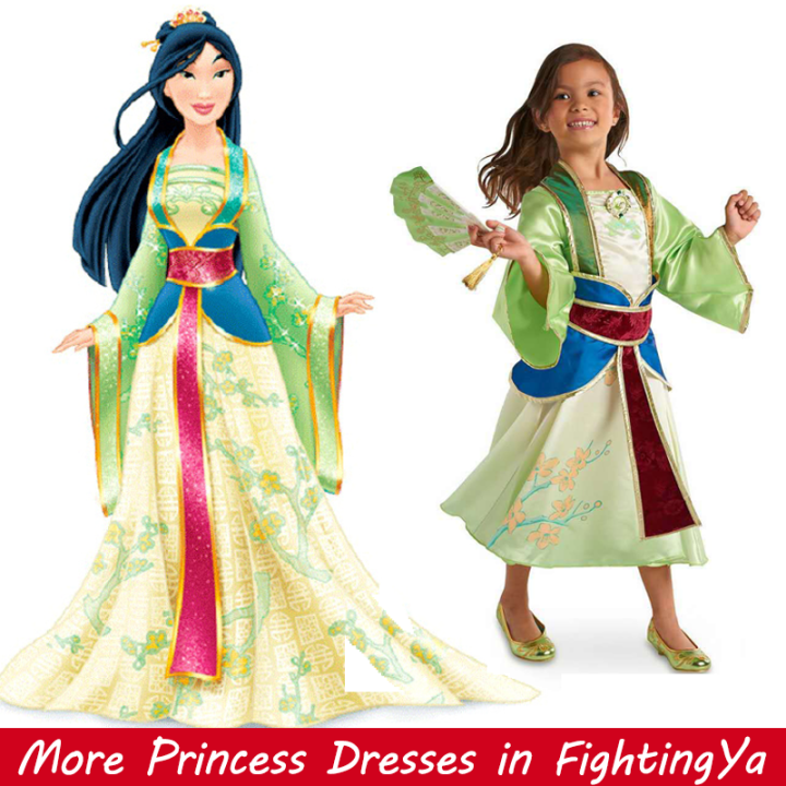 K12Halloween Mulan Costume Girls Cosplay Party Performance Costume Girl ...