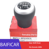 Baificar ยี่ห้อใหม่ของแท้6สปีดหนังเกียร์ Shift Knob Lever 437112P200VA สำหรับ Kia Sorento 2009-