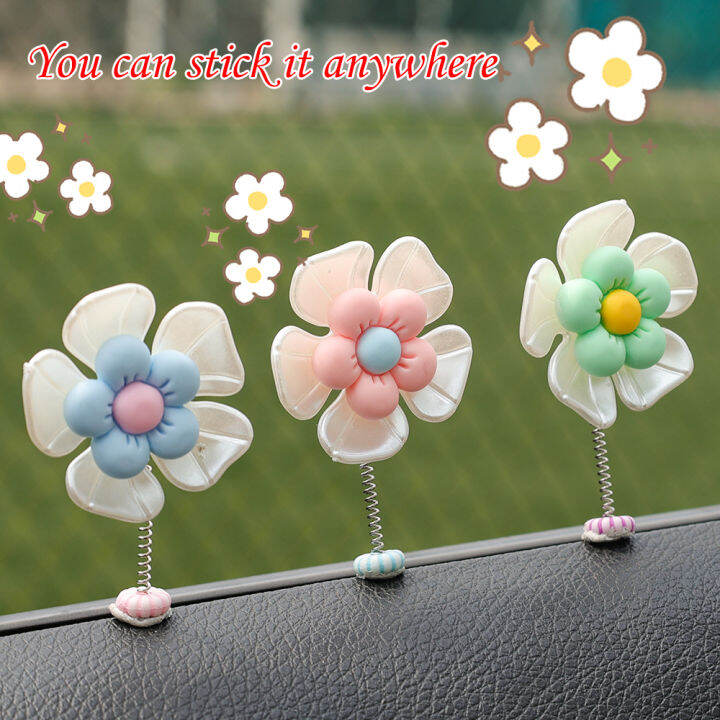 Shell Flower Car Ornaments Car Center Console Dashboard Shaking Bobble