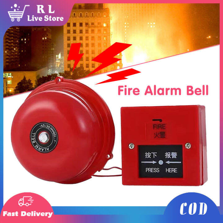 4Inch Fire Alarm Bell Emergency Evacuation Security Alarm Bell Home