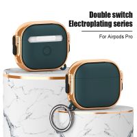 Switch Case For Airpods Pro 2 Case Electroplated Protective Cover For AirPods Pro 2nd 3 2 Earphone Case For AirPods 3 With Hooks Headphones Accessorie