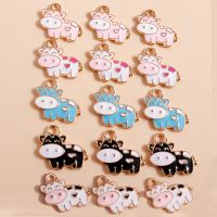 【YF】♛✉❃  10pcs/lot 18x15mm Enamel Cows Charms for Jewelry Making Cartoon Necklaces Pendants Earrings Accessories