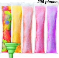 200PCS Popsicle กระเป๋า DIY Ice Pop กระเป๋าสำหรับโยเกิร์ตน้ำแข็ง Candy Otter Pops Freeze Pops ทิ้ง Popsicle กระเป๋าสีเขียวช่องทาง