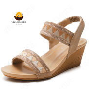 Slingback Xăng Đan Đế Xuồng Xăng Đan Phong Cách Bohemian Dây Thun Mềm Giày