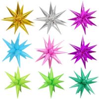 12pcs Explosion Star Balloons Birthday Party Opening Ceremony Wedding Decoration Water Drop Cone Foil Balloon Party Supplies Balloons