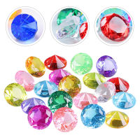 Eshopdeal【Hot Sale】 60pcs Diving Gems Toys Acrylic Fake Diamond Pool Gems ฤดูร้อนของเล่นว่ายน้ำสำหรับเด็ก