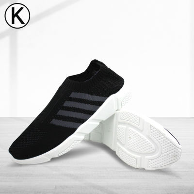 K&amp;K รองเท้าผ้าใบ รองเท้าผ้าใบผู้ชาย รองเท้าผ้าใบแฟชั่น รองเท้าใส่ออกกำลังกาย No.B010 - BLACK