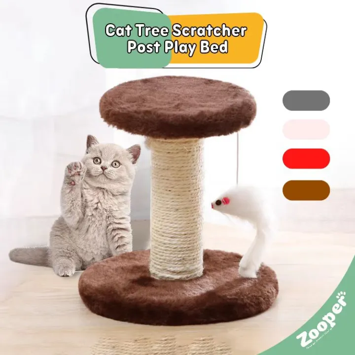 Cat Tree Scratcher Post Play Bed at Scratch Play Bed Toy Kucing