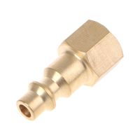 ทองเหลือง1/4 "NPT Quick Connector Air Hose Fittings Air Compressor Coupler Plug 19QB