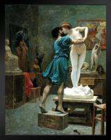 Jean Leon Gerome Pygmalion And Galatea Academicism บนภาพวาดผืนผ้าใบไม้ดำกรอบโปสเตอร์ศิลปะ X ไอเดียของขวัญ