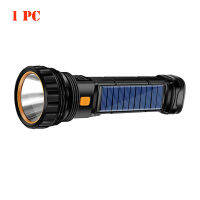 USBSolar Charging Flashlight Built-in Battery Torch with COB Side Lanterna Waterproof Hand Camping Lamp Emergency