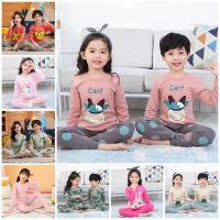 Kids Pajamas Set Cotton Boys Girls Homewear Long Sleeve Pyjamas Set Children Sleepwear 100-160cm for Spring Autumn