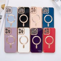 Floveyoo แม่เหล็กสำหรับ Magsafe กรอบเคสโทรศัพท์เคลือบสี่เหลี่ยมสำหรับ iPhone 14 Plus สำหรับ iPhone 11 12 13 14 Pro ฝาครอบป้องกันเลนส์แม็กซ์