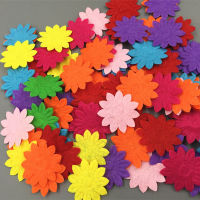 DIY 200Pcs Felt ดอกไม้ผสมสี Appliques Craft Cardmaking ตกแต่ง33Mm