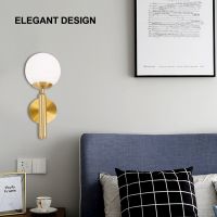 Decorative Led Wall Lamp Lighting Nordic Glass Ball Chandelier Bathroom Mirror Light Gold Modern Round Wall Lamp Warm White Light