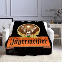 เยอรมนี Jaegermeister โลโก้พิมพ์ผ้าห่มผ้าห่มปิกนิกผ้าห่มสำหรับเตียงของขวัญวันเกิดผ้าห่มสำหรับเตียงผ้าห่มเย็นสำหรับเตียง