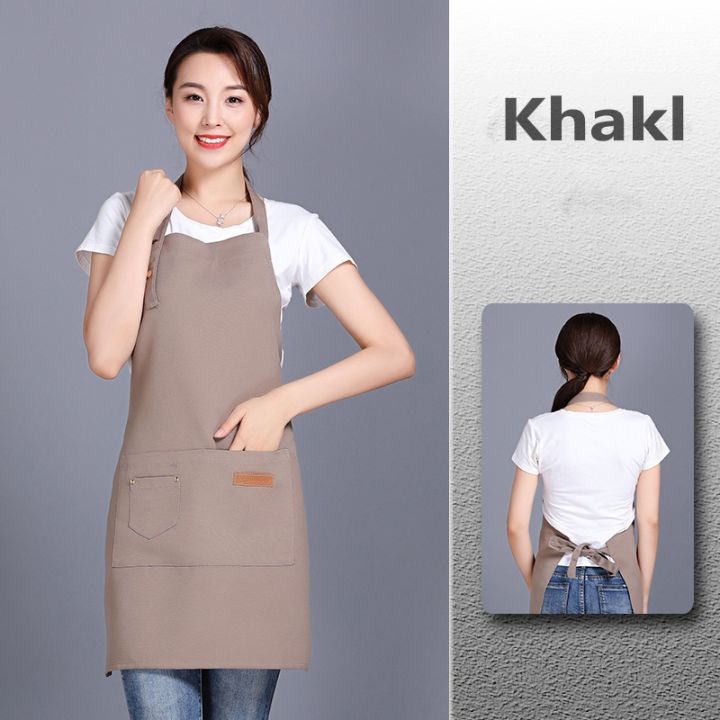 คุณภาพสูง-apron-แฟชั่นผ้าใบผ้ากันเปื้อนกันน้ำร้านกาแฟตัดผมผ้ากันเปื้อนทำงานครัวผ้ากันเปื้อนทำอาหาร