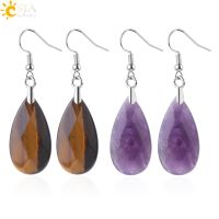 Multifaceted Natural Crystal Earrings Earrings Natural Stones Crystals - Natural - Aliexpress